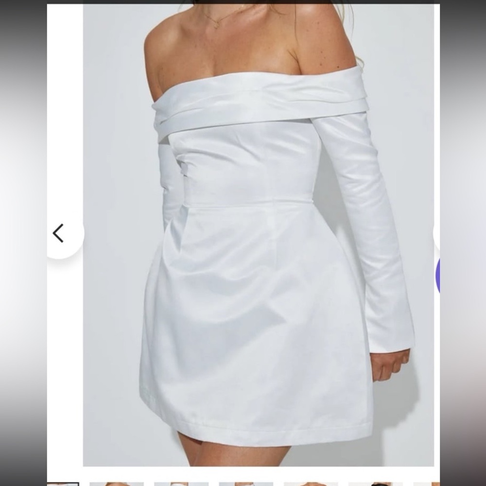 White off the shoulder dress